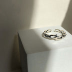 Bague ouverte pour femme avec design de chaîne innovant