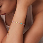 Bracelet femme avec pendentifs papillons colorés