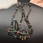 Chaîne de lunettes en perles multi-rangs