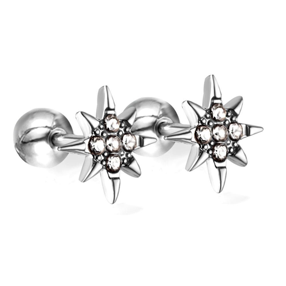 Boucles d'oreilles pour femme avec design étoile étincelant