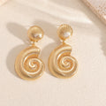 Boucles d'oreilles pour femme au design luxueux de coquillage