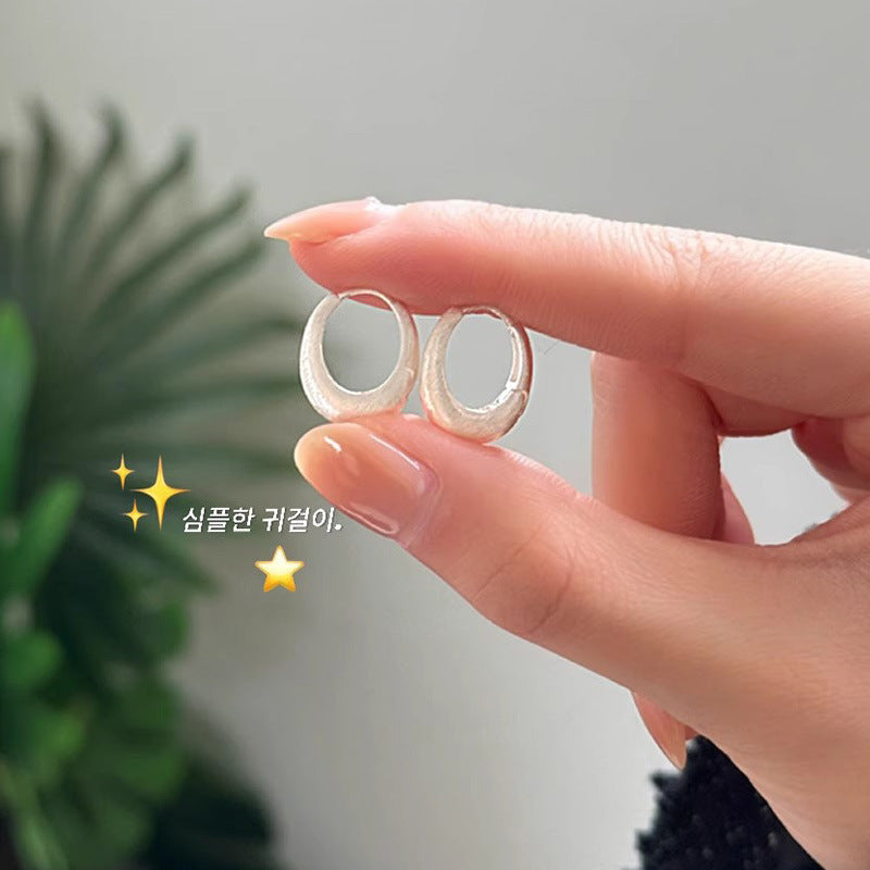 Boucles d'oreilles pendantes pour femme motif demi-lune en acier inoxydable