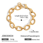 Bracelet pour femme en acier inoxydable étanche et hypoallergénique avec design rotatif