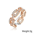 Bague élégante et étincelante pour femme avec cristaux