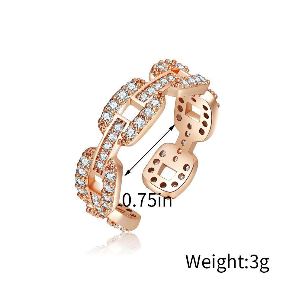 Bague élégante et étincelante pour femme avec cristaux