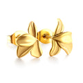 Boucles d'oreilles puces pour femme motif floral