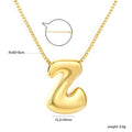 Collier pour femme avec pendentif lettre moderne en acier inoxydable