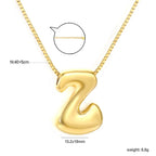 Collier pour femme avec pendentif lettre moderne en acier inoxydable