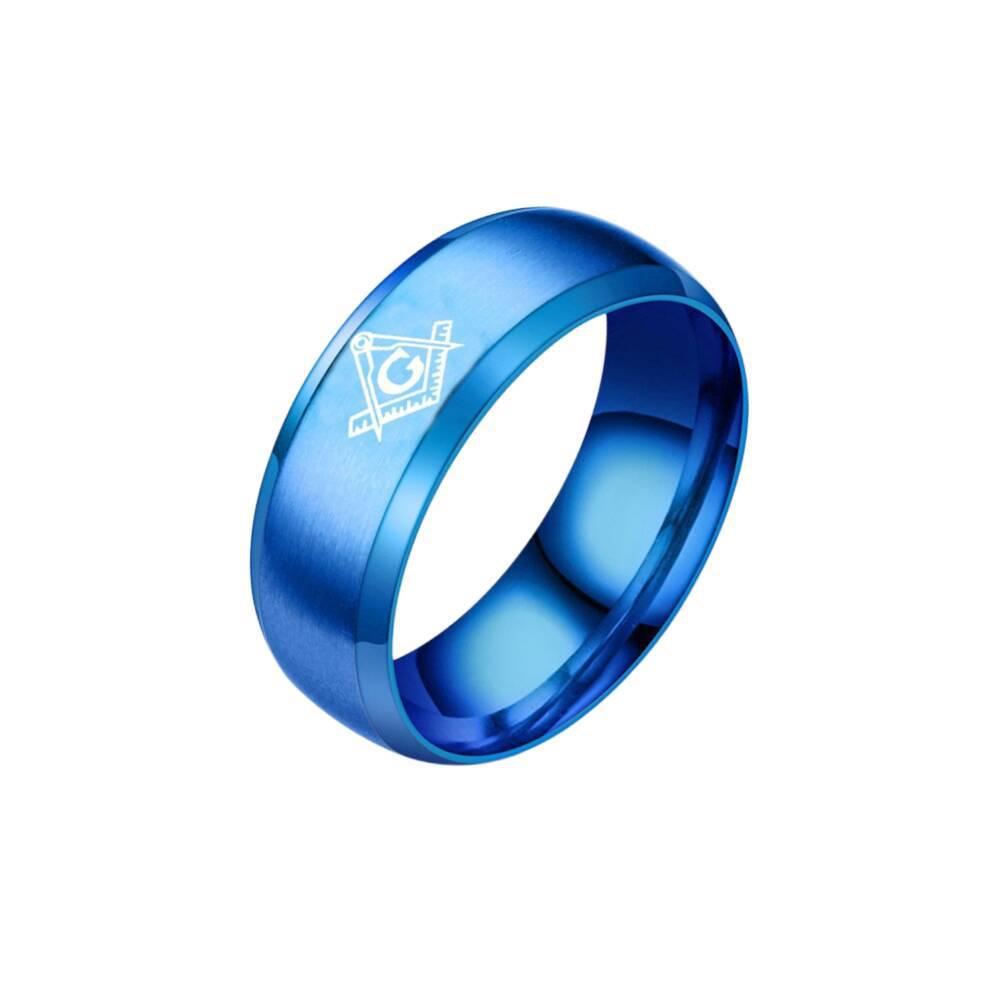 Bague pour homme avec surface polie et symbole