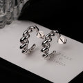Boucles d'oreilles pour femme en argent au design spiralé moderne
