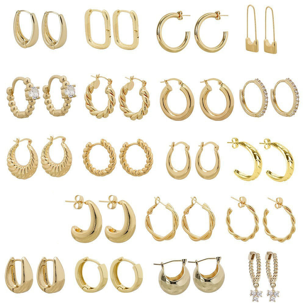 Boucles d'oreilles créoles incurvées