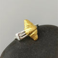 Bague pour femme design croissant en argent