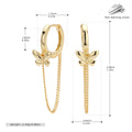 Boucles d'oreilles pendantes papillon en argent sterling 925