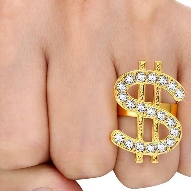 Bague signe dollar