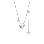Collier pour femme avec pendentifs étoile et orbe