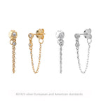 Boucles d'oreilles pendantes pour femme en argent sterling 925