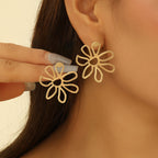 Boucles d'oreilles pour femme style tournesol