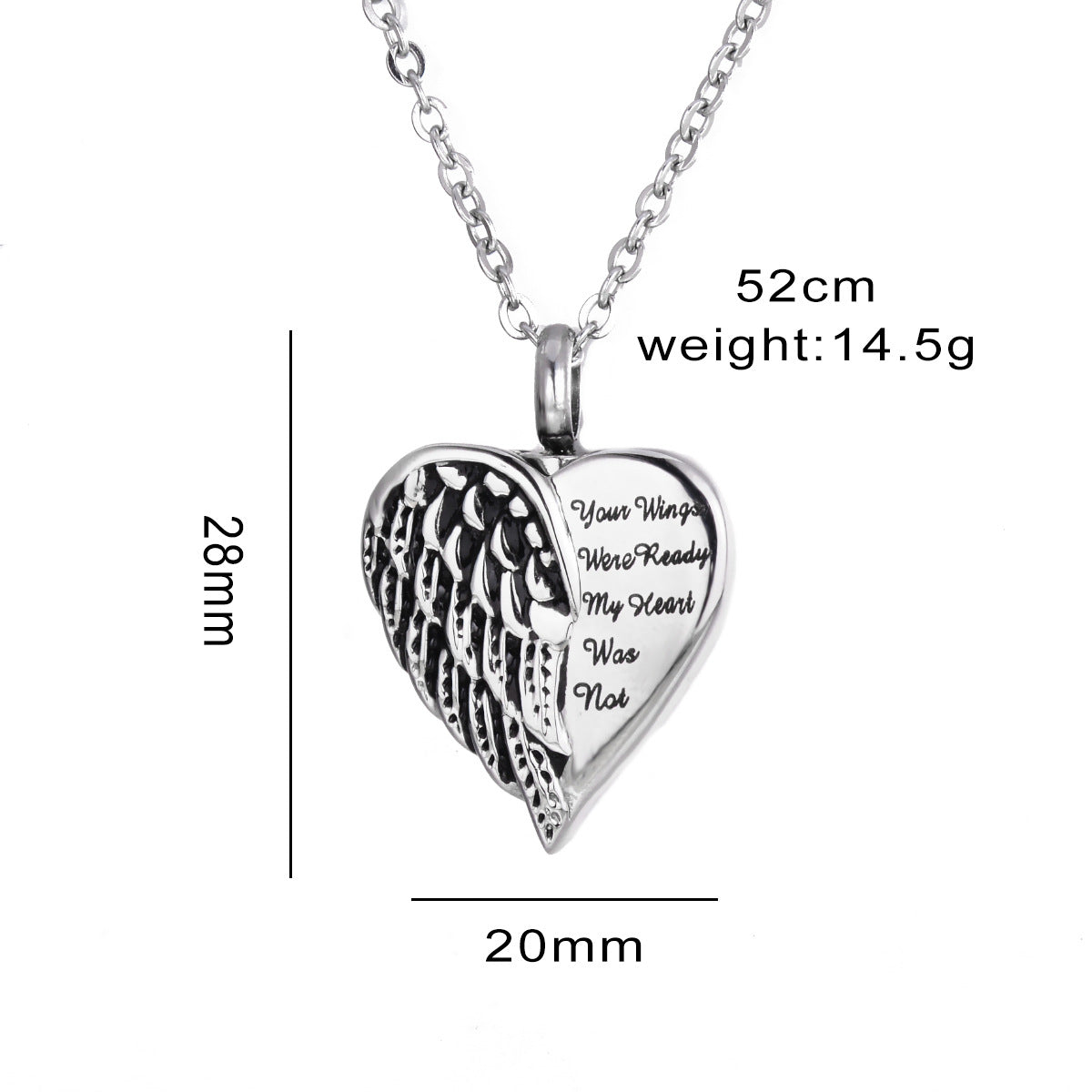 Collier pour femme avec pendentif cœur ailé