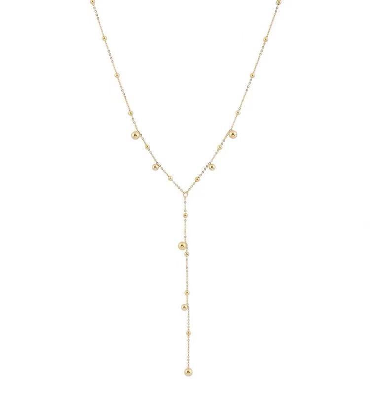 Collier élégant en Y avec perles