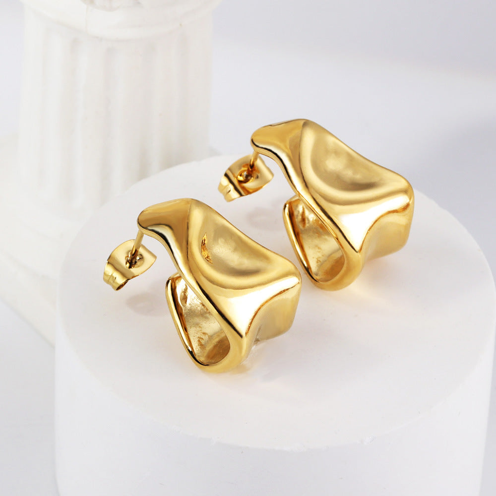 Boucles d'oreilles pendantes élégantes en acier inoxydable
