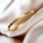 Bracelet jonc pour femme motif hexagone géométrique