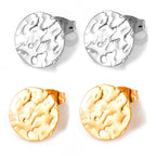 Clous d'oreilles pour femme design rond texturé