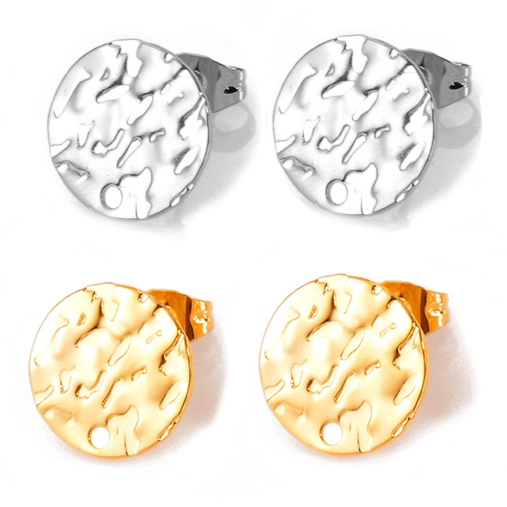 Clous d'oreilles pour femme design rond texturé