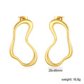 Boucles d'oreilles pendantes pour femme au design moderne et incurvé