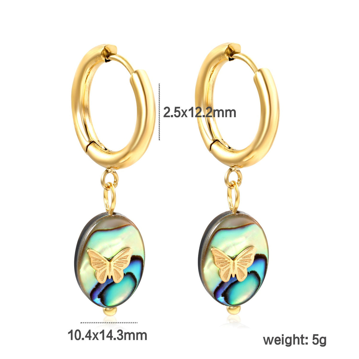 Boucles d'oreilles pendantes pour femme avec motif étoile et cristal