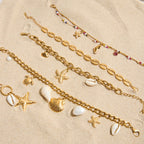 Bracelet pour femme style marin avec coquillages