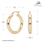 Créoles pour femme au design incurvé en argent sterling 925