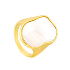 Bague pour femme avec incrustation de coquillage