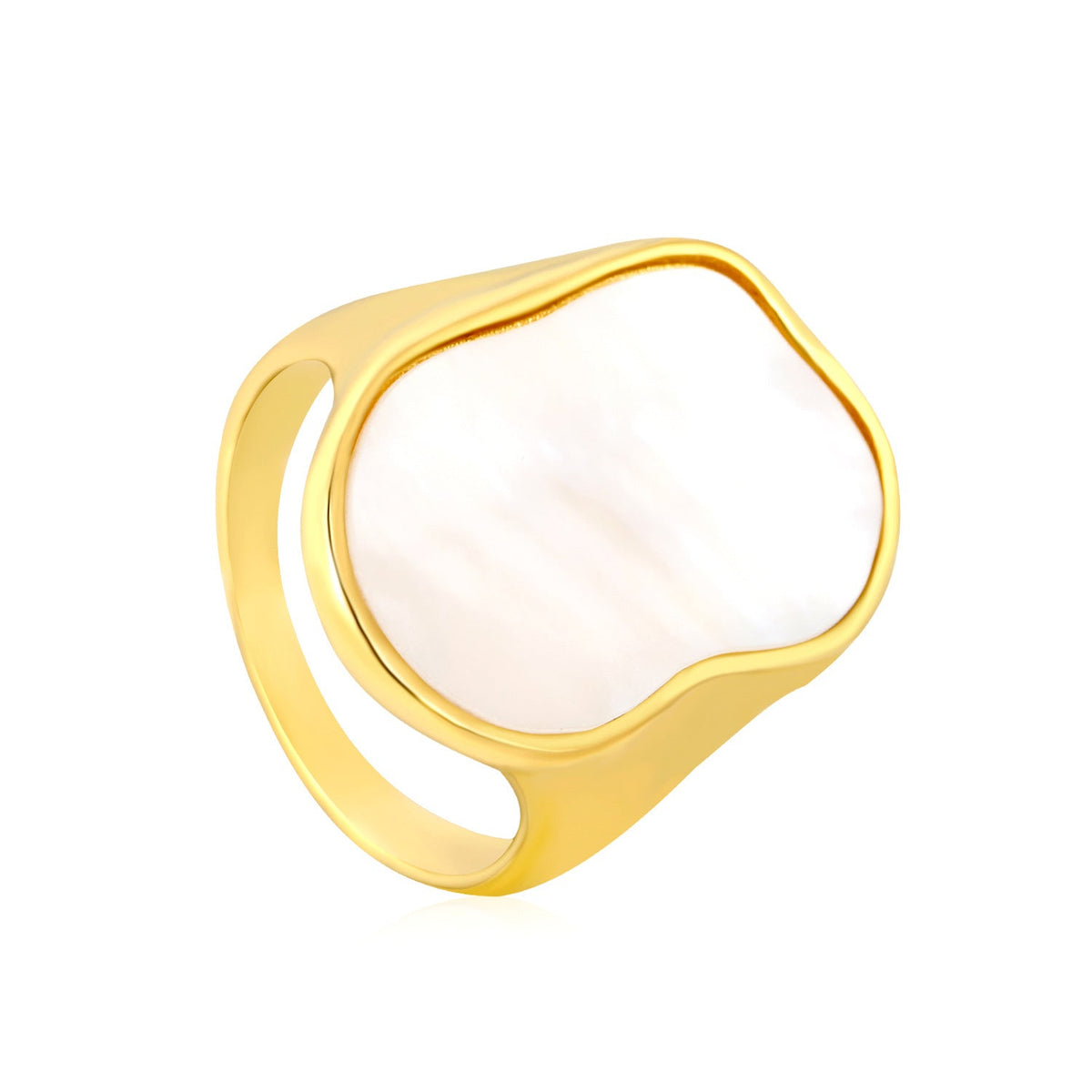 Bague pour femme avec incrustation de coquillage