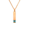 Collier pour femme avec pendentif rectangulaire moderne