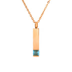 Collier pour femme avec pendentif rectangulaire moderne