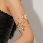 Bracelet rigide pour femme avec motifs floraux
