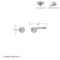 Damen Ohrstecker aus 925 Sterling Silber mit 5A Zirkonsteinen