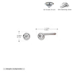 Damen Ohrstecker aus 925 Sterling Silber mit 5A Zirkonsteinen