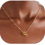 Collier pour femme avec design nœud gracieux et chaîne à maillons fins