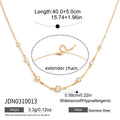 Collier pour femme avec zircons et fermoir réglable