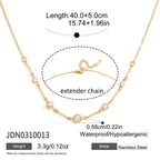 Collier pour femme avec zircons et fermoir réglable