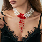Collier pour femme en perles de verre