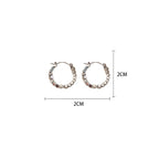 Boucles d'oreilles créoles élégantes avec cristaux étincelants