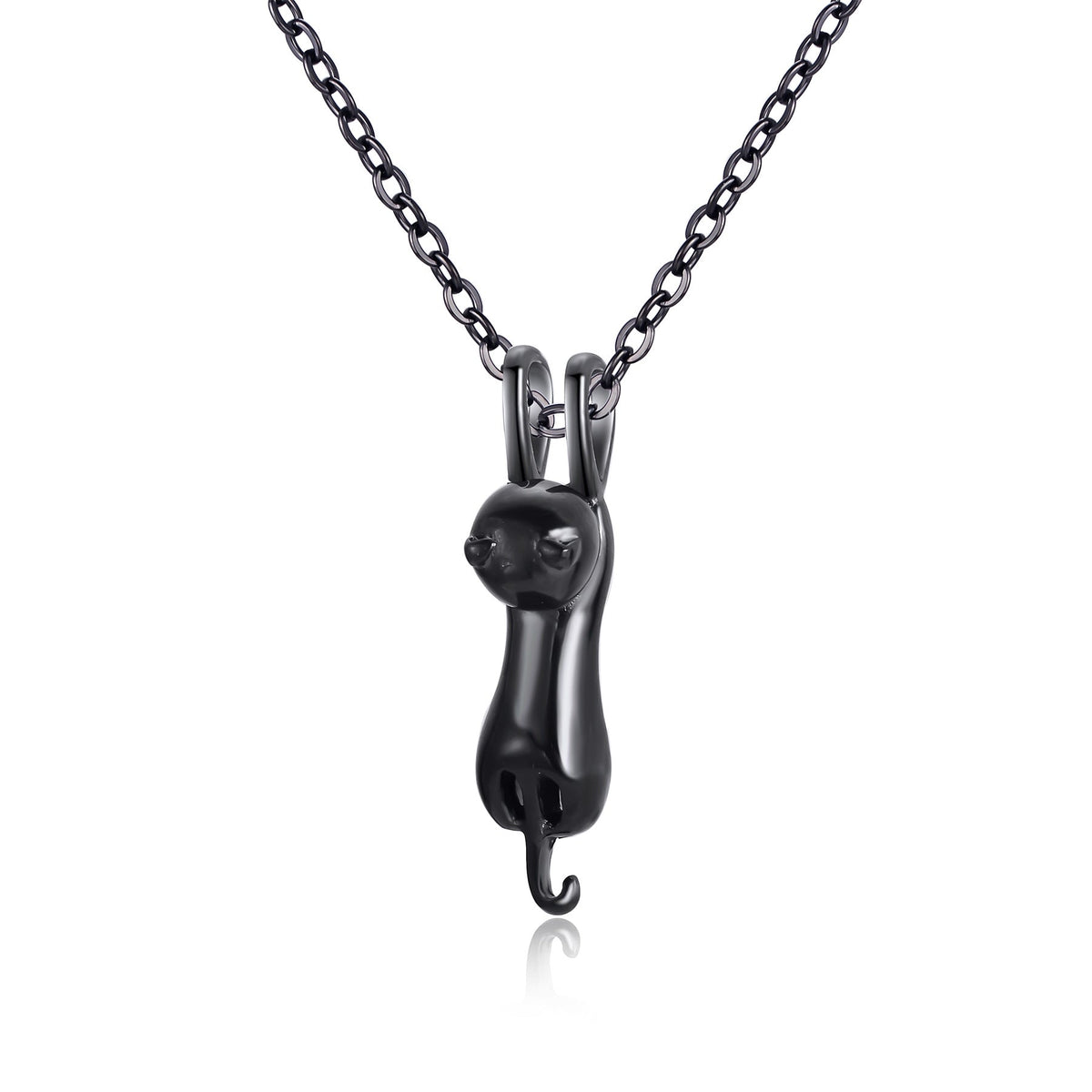 Collier pour femme avec charmant pendentif chat en métal de haute qualité