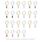 Boucles d'oreilles pendantes avec pendentif zircone