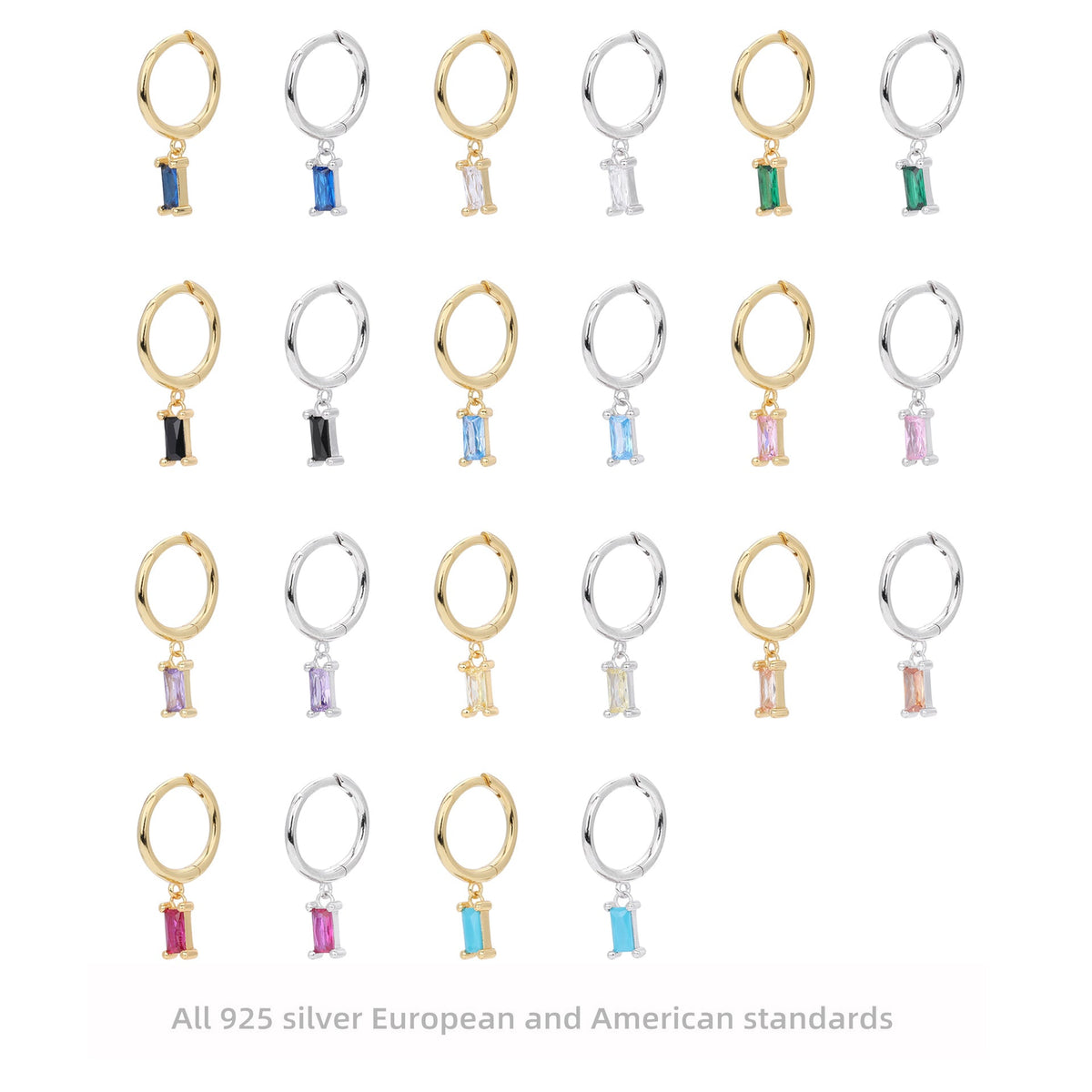 Boucles d'oreilles pendantes avec pendentif zircone