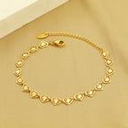 Collier à maillons en forme de cœur pour femme