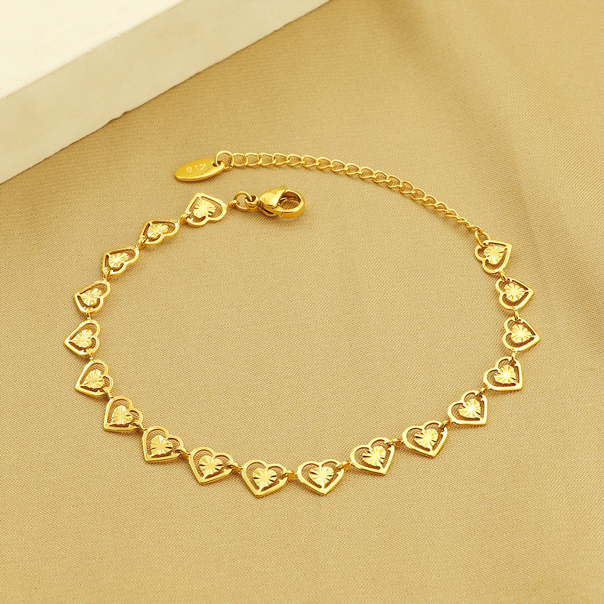 Collier à maillons en forme de cœur pour femme