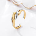 Bague ouverte pour femme avec design ondulé
