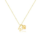 Collier prénom pour femme avec pendentif personnalisé et détails brillants